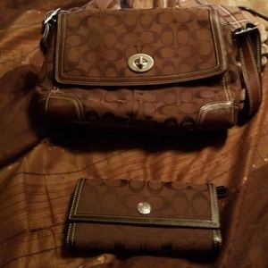 Coach purse and wallet